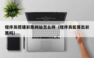 汝州程序员搭建彩票网站怎么样（程序员能算出彩票吗）